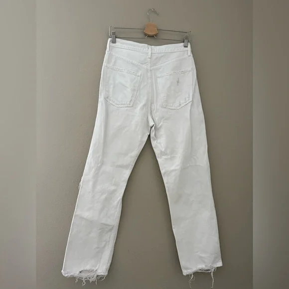 AGOLDE 90s Mid Rise Loose Fit in White Out Size 27